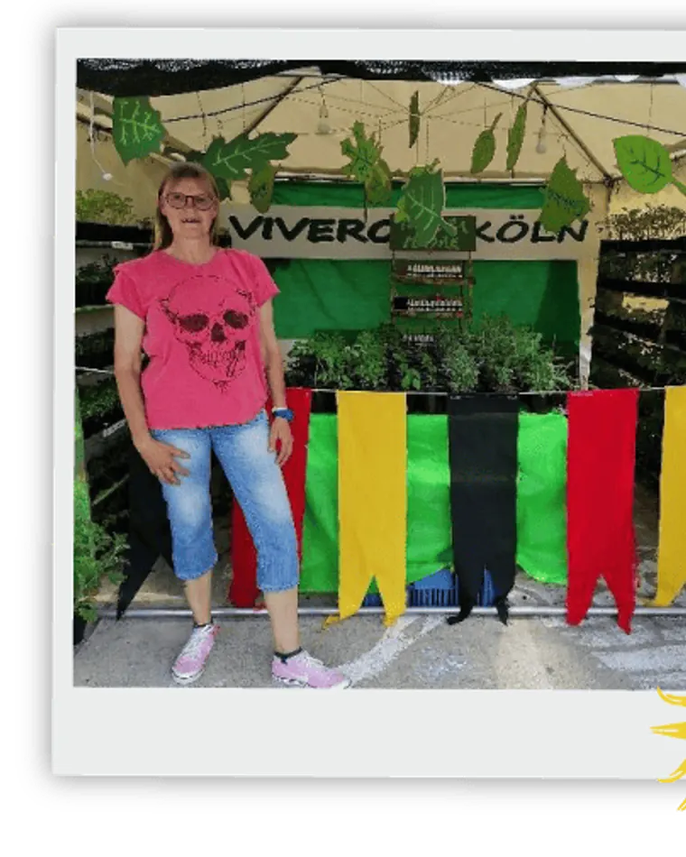 Bettina Haupt in haar kwekerij