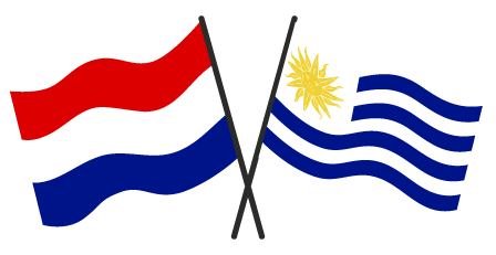 Bandera Países Bajos y Uruguay